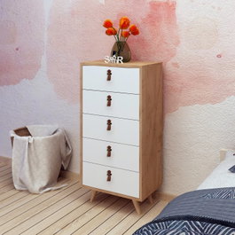 Hanah Home Frenzu Cómoda Roble y Blanco